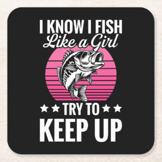 Porta-copo De Papel Quadrado Funny Fishing Themed