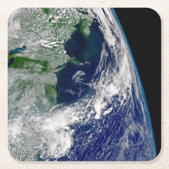 Porta-copo De Papel Quadrado Furacões Em Uma Terra Parcial. (Frente)