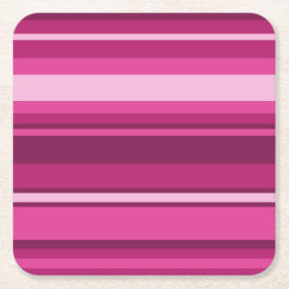 Porta-copo De Papel Quadrado Fuschia stripes
