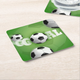 Porta-copo De Papel Quadrado Futebol de bola de futebol - Porta copos de papel