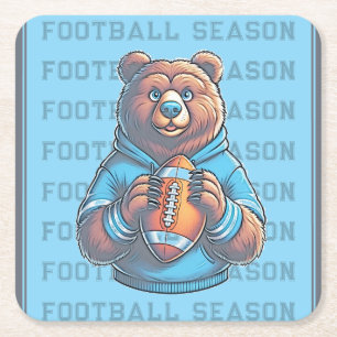 Porta-copo De Papel Quadrado Futebol Personalizado Azul