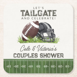 Porta-copo De Papel Quadrado Futebol Tailgate & Celebre Casais Touchdown