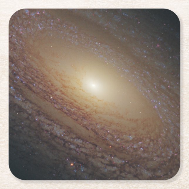 Porta-copo De Papel Quadrado Galáxia Espiral Ngc 2841 (Frente)