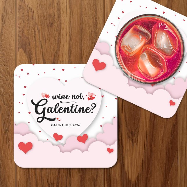Porta-copo De Papel Quadrado Galentine's  (Criador carregado)