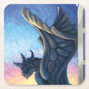 Porta-copo De Papel Quadrado Gargoyle Guardian