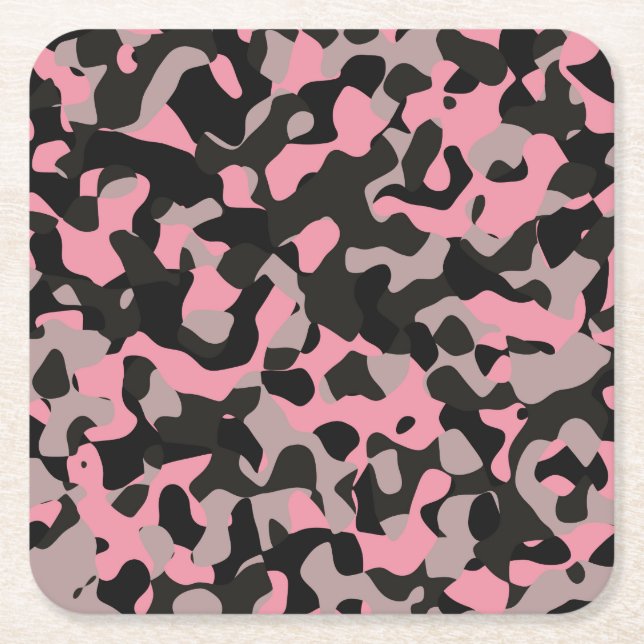 Porta-copo De Papel Quadrado Gatinho Camo (Frente)