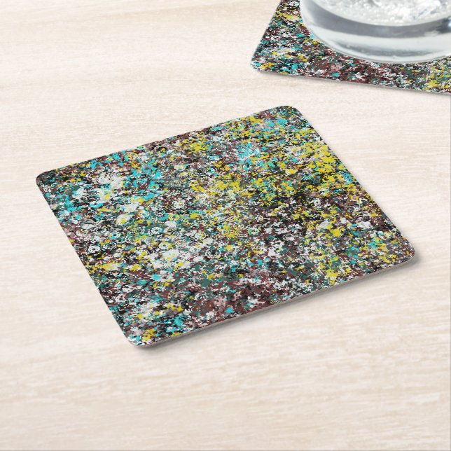 Porta-copo De Papel Quadrado Geared Toward Abstract Art Design Lover  (Inclinado)