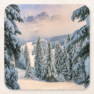 Porta-copo De Papel Quadrado Gelo e neve   Rosengarten, Alemanha