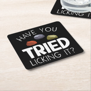 Porta-copo De Papel Quadrado Geólogo Engraçado Lapidary Rock Collector Rockhoun