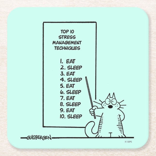 Porta-copo De Papel Quadrado Gerenciamento de Tempo (Frente)