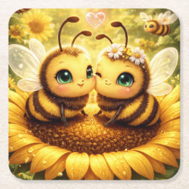 Porta-copo De Papel Quadrado Girassol BEE Meu