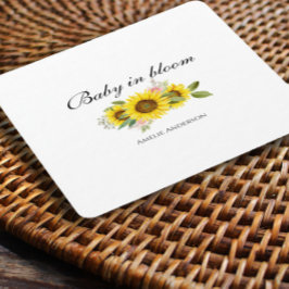 Porta-copo De Papel Quadrado Girassol Cores de Água Rosa Chá de fraldas Floral