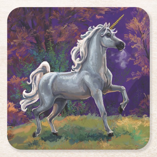 Porta-copo De Papel Quadrado Glade Unicorn (Frente)