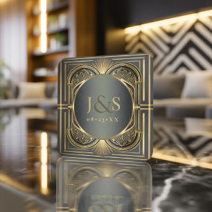 Porta-copo De Papel Quadrado Glam Art Deco Wedding ID1033