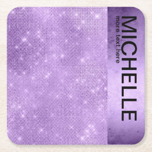 Porta-copo De Papel Quadrado Glitter and Shine Violet ID673