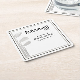 Porta-copo De Papel Quadrado Golf do Partido da Reforma Moderna Black White