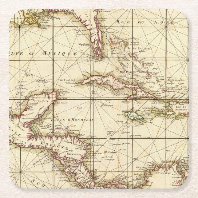 Porta-copo De Papel Quadrado Golfo do México (Frente)