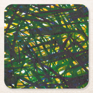 Porta-copo De Papel Quadrado Gota Verde II