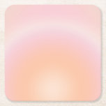Porta-copo De Papel Quadrado Gradiente Peach Fuzz<br><div class="desc">Design de gradiente - efeito aura - gradiente de fuzz de pêssego.</div>