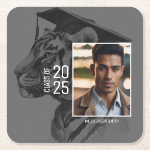 Porta-copo De Papel Quadrado Graduação - Adicione sua foto