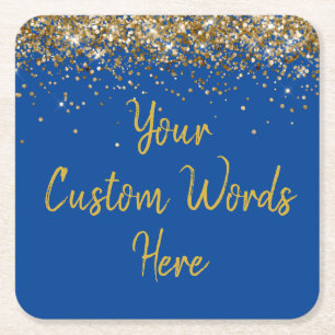 Porta-copo De Papel Quadrado Graduação de Aniversário da Festa de aniversário A