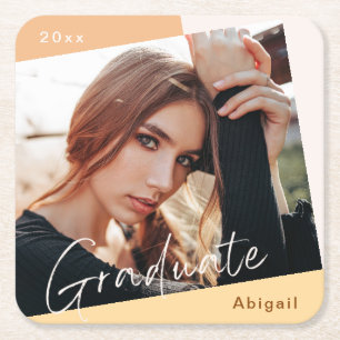 Porta-copo De Papel Quadrado Graduação Natural Moderna de Tendy Foto