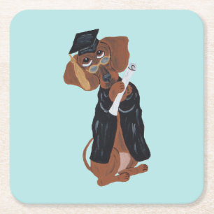 Porta-copo De Papel Quadrado Graduado Dachshund