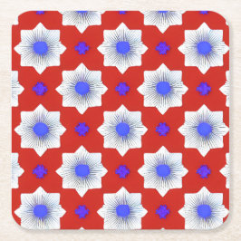 Porta-copo De Papel Quadrado Gráfico colorido, geométrico, legal, moderno, trad