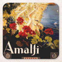 Gráfico de Arte do Poster de viagens Amalfi Itália