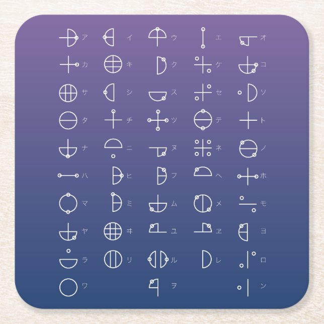 Porta-copo De Papel Quadrado Gráfico de Katakamuna (Frente)