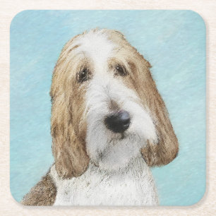 Porta-copo De Papel Quadrado Grand Basset Griffon Vendeen - Arte Cão Original