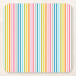 Porta-copo De Papel Quadrado Grebow Stripes de Verão
