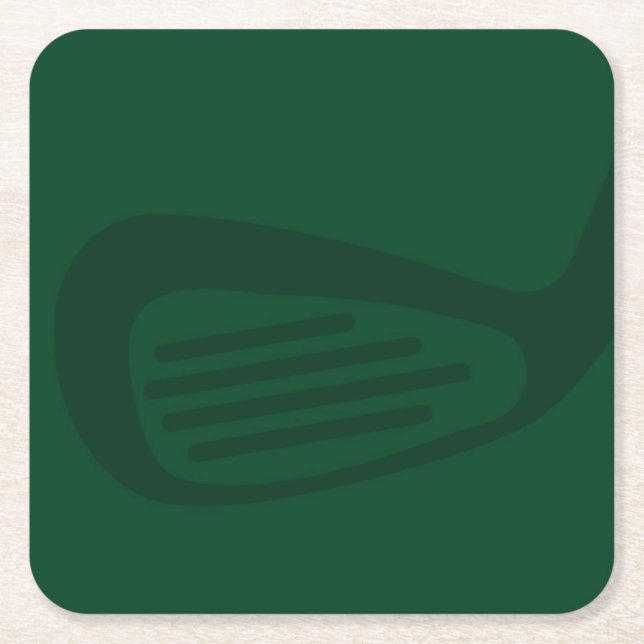 Porta-copo De Papel Quadrado Green Golf Paper Coaster (Frente)