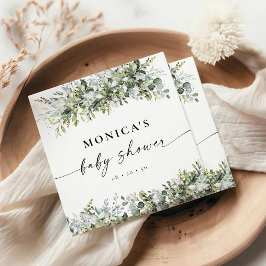 Porta-copo De Papel Quadrado Greenery Herbal Chá de panela