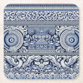 Porta-copo De Papel Quadrado Grego Antigo