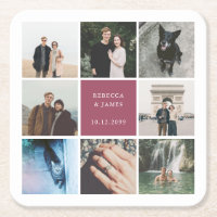 Grelha de Imagens de Colagem de Fotos de Casamento