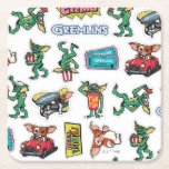 Porta-copo De Papel Quadrado Gremlins™ Sticker Fun Pattern<br><div class="desc">Celebrate classic creature-feature fun with this vibrant Gremlins™ sticker-style pattern! Packed with fan-favorite characters like Gizmo and Stripe, retro logos, popcorn moments, movie tickets, and playful props, this design captures all the mischievous energy and nostalgic charm of the iconic film. The collage-style layout creates a bold “sticker bomb” effect, with...</div>