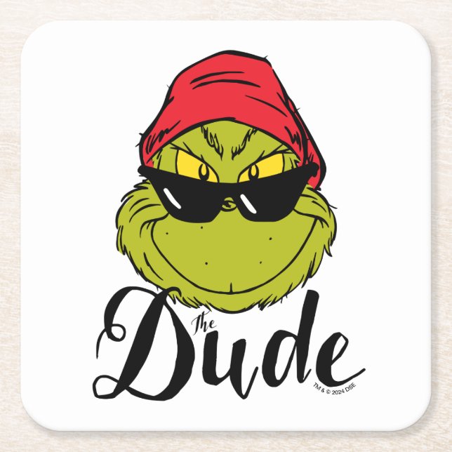 Porta-copo De Papel Quadrado Grinch | O Cara (Frente)