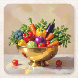 Porta-copo De Papel Quadrado „Grüne Kraft – Das Leben aus der Erde“