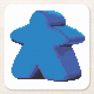 Porta-copo De Papel Quadrado grupo de 8 bits de Meeple do pixel de 6 portas