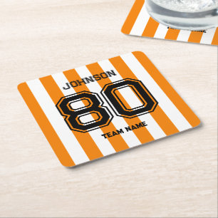 Porta-copo De Papel Quadrado Grupo de Nomes Personalizados da Equipe de Esporte