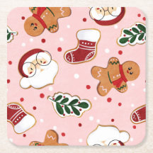 Guardanapos de papel com padrão de Papai Noel fofo