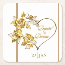 Guardanapos Personalizados para Bodas de Ouro