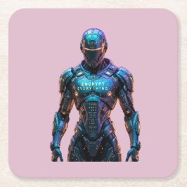 Porta-copo De Papel Quadrado Guardião Criptografe Tudo
