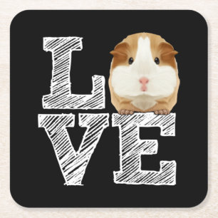 Porta-copo De Papel Quadrado Guiné Pig Love Rodent Wheel