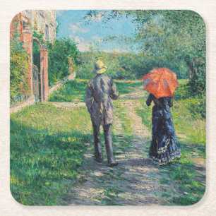 Porta-copo De Papel Quadrado Gustave Caillebotte - O Caminho Íngreme