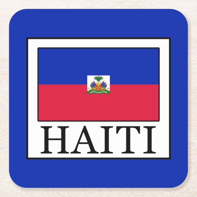 Porta-copo De Papel Quadrado Haiti (Frente)
