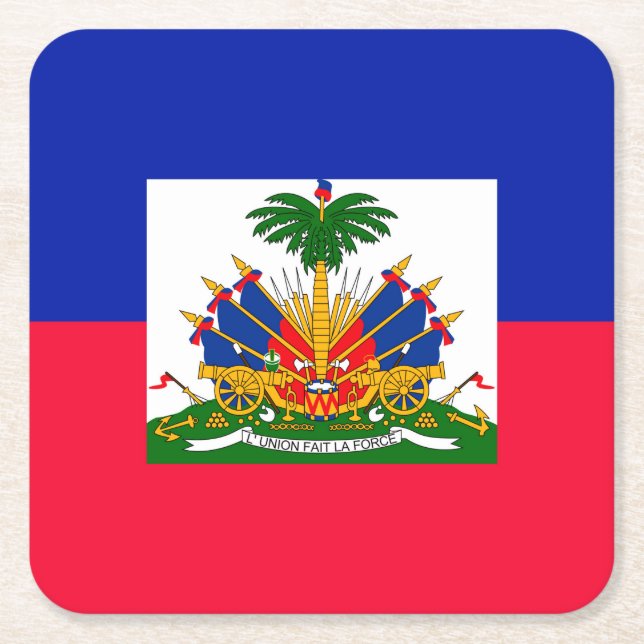 Porta-copo De Papel Quadrado Haiti (Frente)