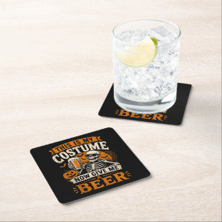 Porta-copo De Papel Quadrado Halloween Agora Me Dê Uma Cerveja Engraçado