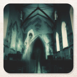 Porta-copo De Papel Quadrado Halloween - Igreja Assombrada 3